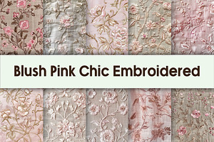 Blush Pink Chic Embroidered