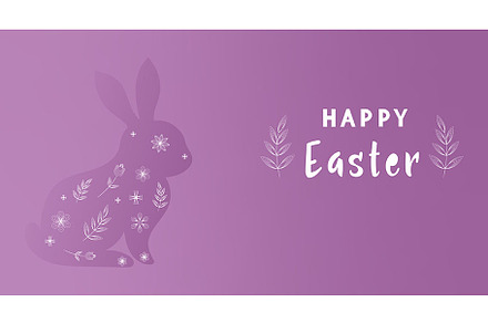 Lilac Happy Easter Day Template