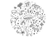 Vector African Animals, an Animal Illustration by Tettygreen (Thumbnail 1 of 3)