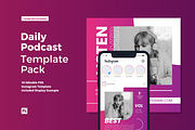 Daily Podcast Instagram Post, a Social Media Template by CavenArt (Thumbnail 1 of 5)