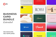 Business Card Logo Template Bundle, a Product Mockup by FoundImages (Thumbnail 1 of 163)