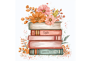 Prompt Spring Reading Clipart, a Decorative Illustration by Creative design (Thumbnail 3 of 7)