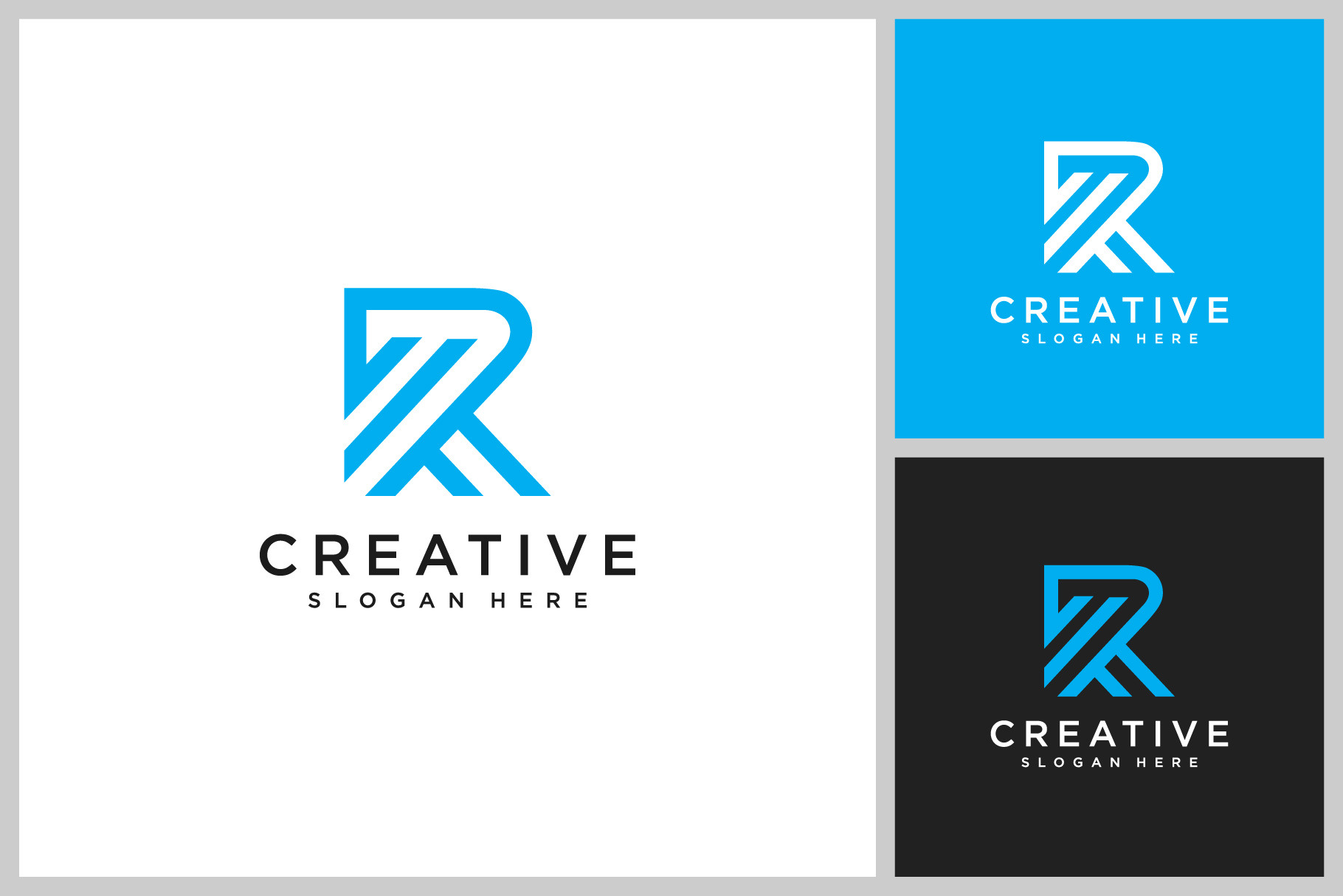 initials letter R abstract logo, a Branding & Logo Template by quadrazo