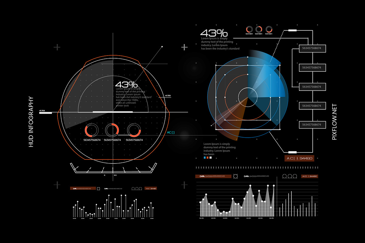 HUD Infographics, an Object Graphic by Pixflow (Photo 3 of 8)