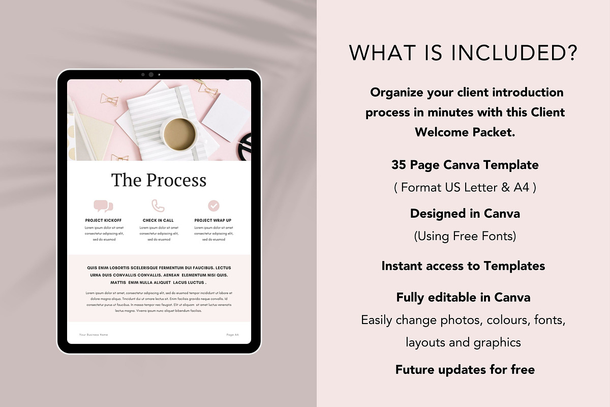 Client Welcome Packet Template Canva, a Brochure Template by DeeBeeDesign (Photo 6 of 10)