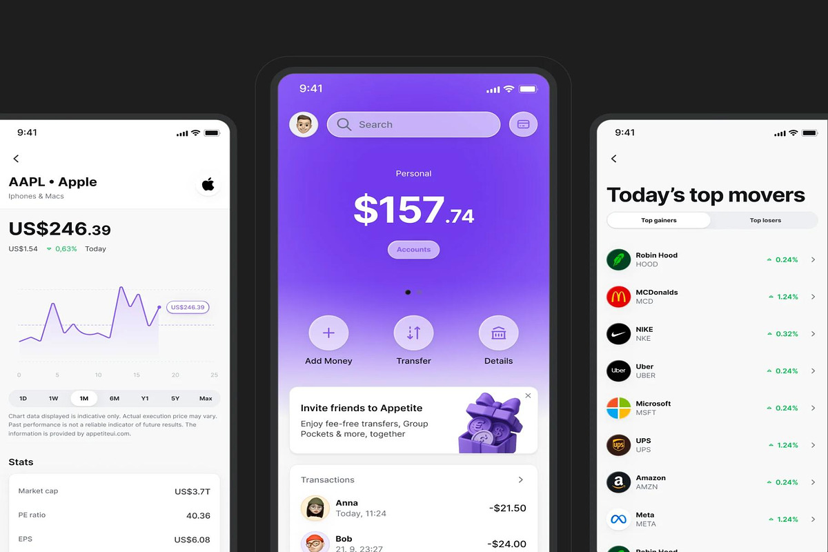 Finance Pack for Mobile App Design