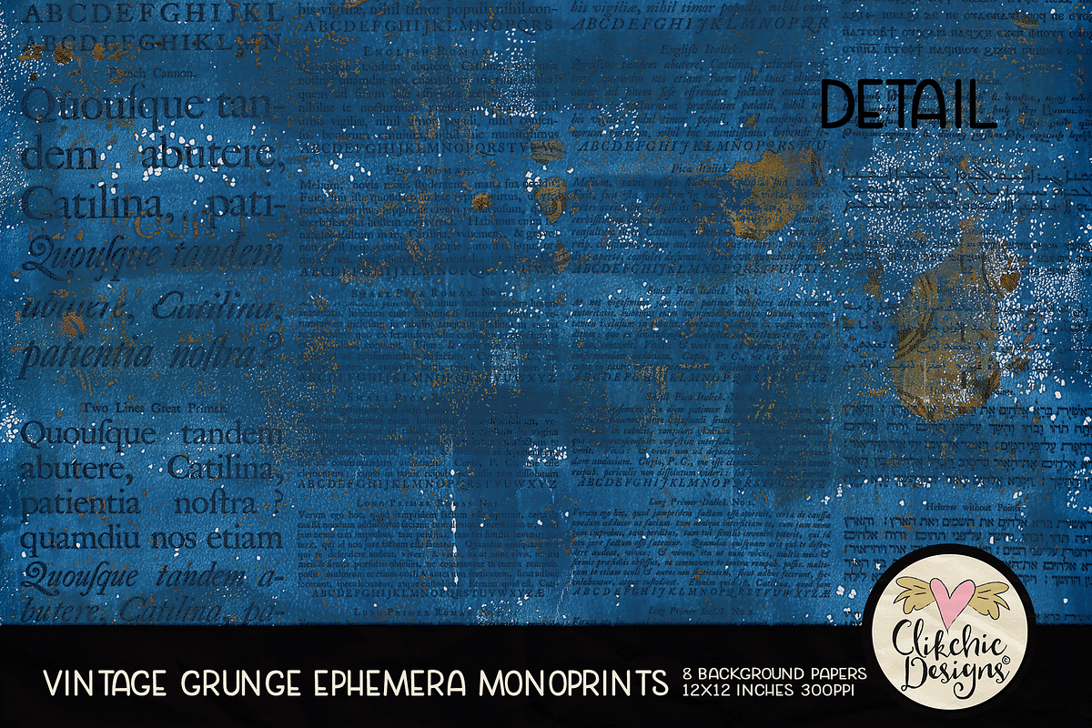 Vintage Grunge Ephemera Background, a Texture Graphic by Clikchic Designs (Photo 5 of 6)