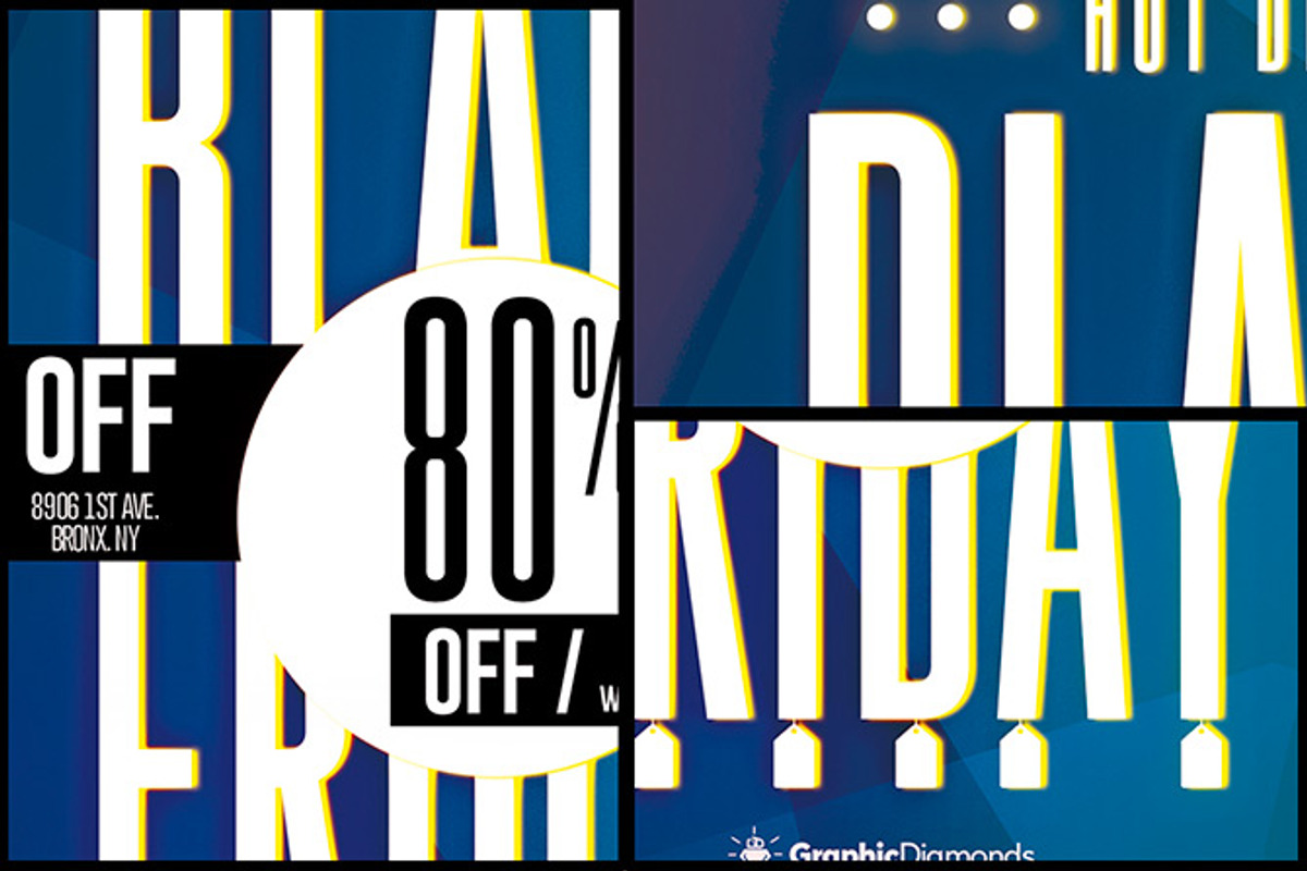 Hot Deals Black Friday Flyer, a Flyer Template by GraphicDiamonds (Photo 3 of 5)