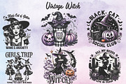 30 file Vintage Halloween Witch, an Object Graphic by Little Mango (Thumbnail 3 of 4)