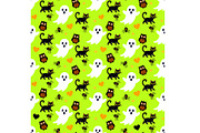 Ghosts and Cats Seamless Pattern, a Pattern Graphic by Sharon Schwalbe (Thumbnail 4 of 4)