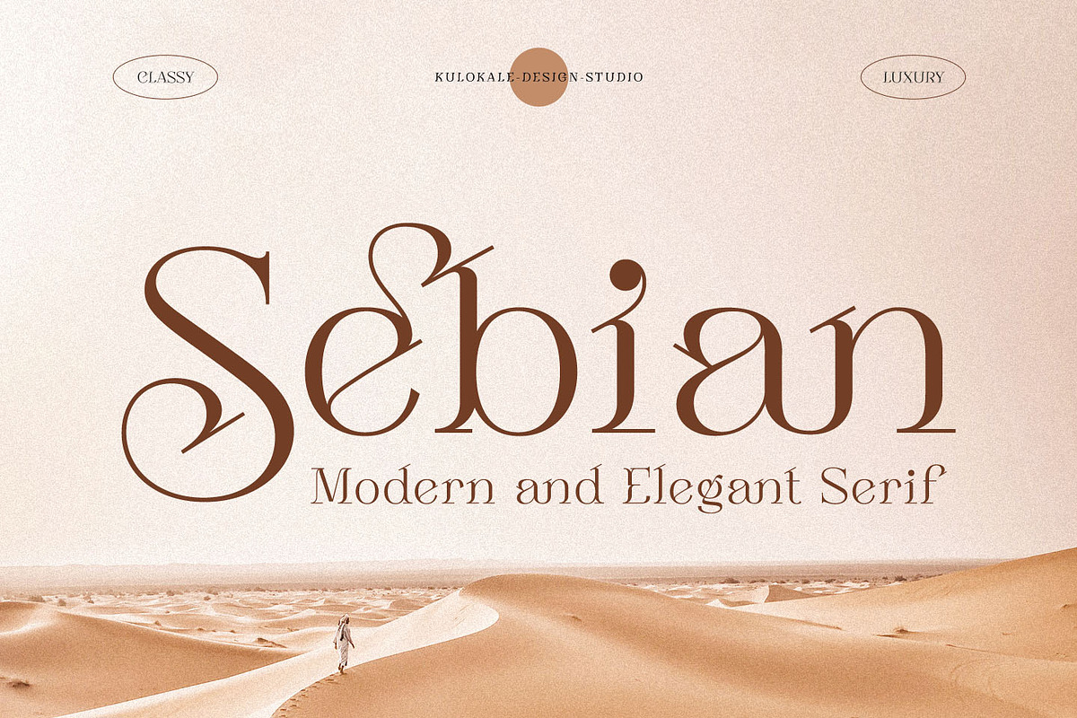 SALE Sebian - Elegant Serif Font, a Serif Font by Kulokale (Photo 1 of 12)