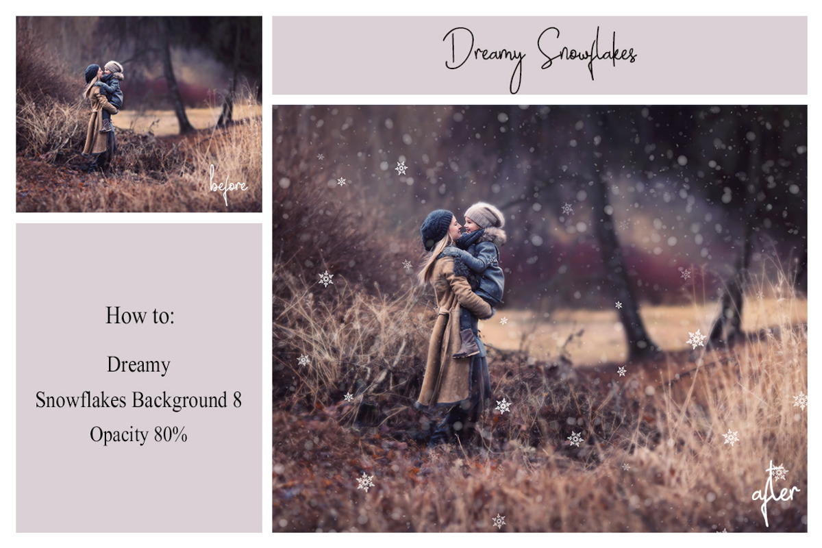 40 Dreamy Snowflakes PNG Overlays, a Texture Graphic by LovePhotoMoment (Photo 6 of 16)