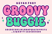 Groovy Buggie, a Handwritten Font by Fourteen Letter (Thumbnail 1 of 6)