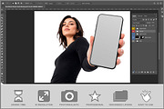 Smartphone Woman Hand PSD, an iPhone Mockup by Bruno's Shop (Thumbnail 2 of 3)