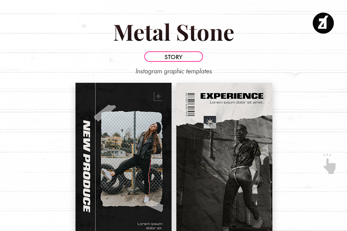 Metal stone social media graphic, a Social Media Template by Chanut is industries (Photo 6 of 11)