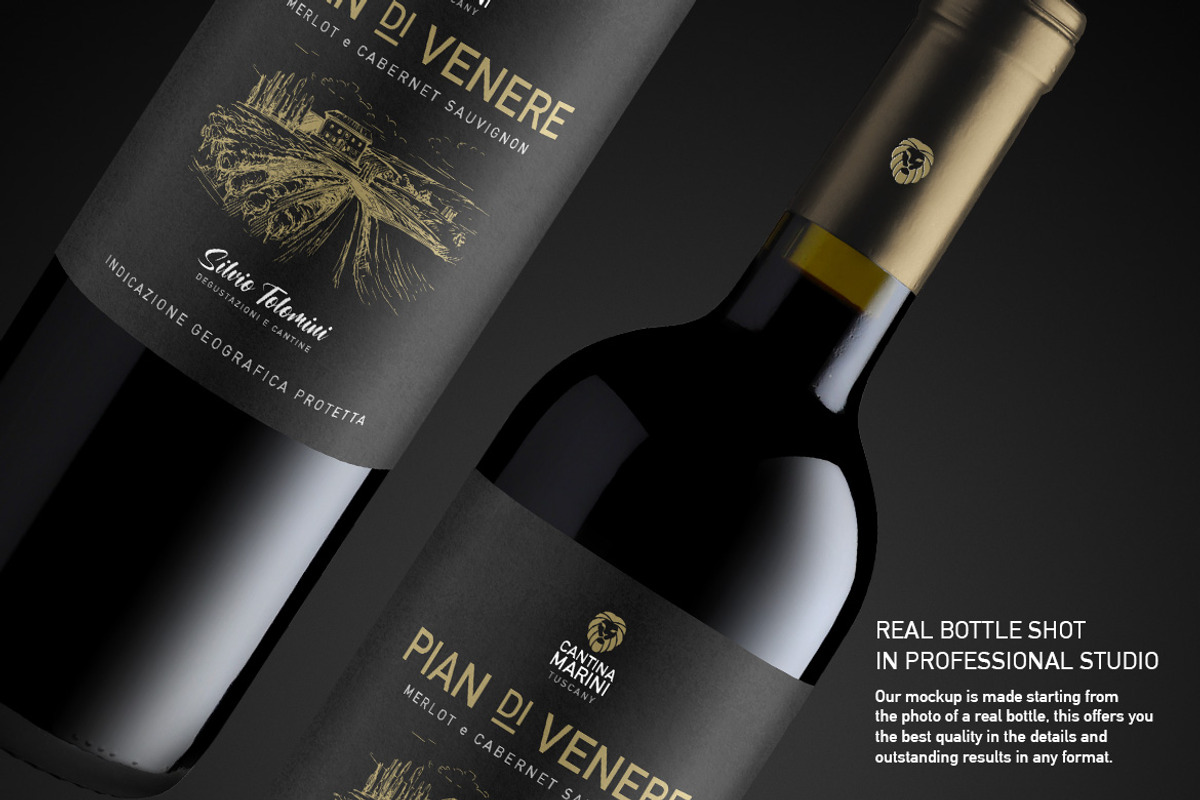 Premium Red Wine Mockup, a Product Mockup by ShinyPixel (Photo 4 of 4)