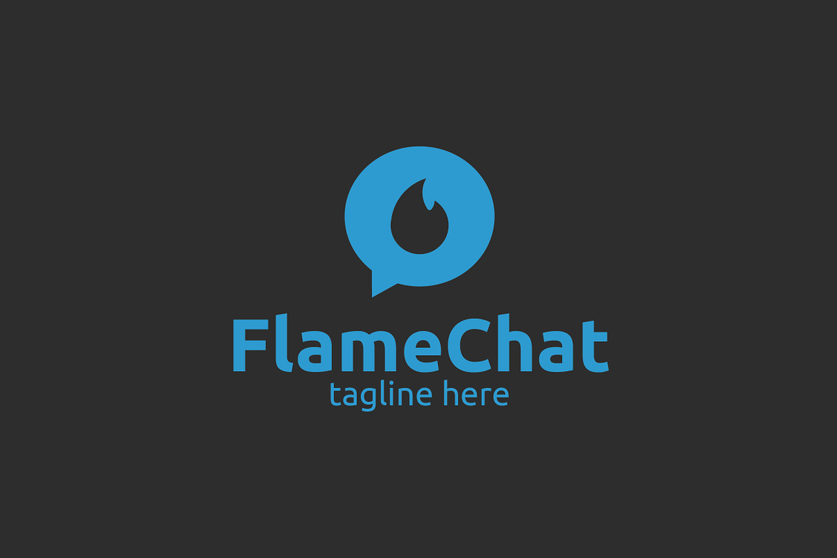Flame Chat Logo, a Branding & Logo Template by RocketArt