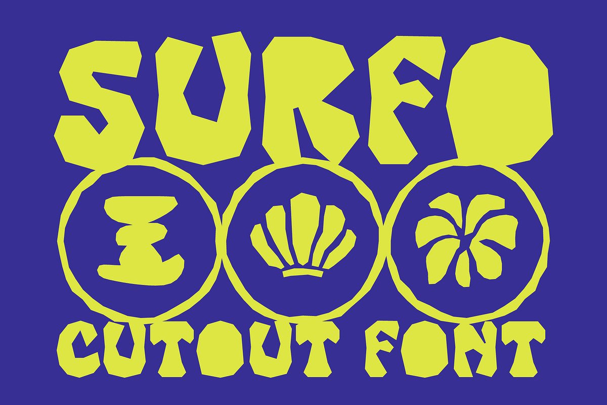 Surfo - Cutout font, a Handwritten Font by The Native Saint Club (Photo 1 of 16)