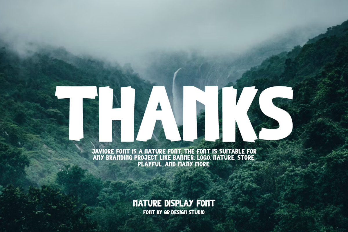 Javiore - Nature Font, a Sans Serif Font by QR Design Studio (Photo 7 of 7)