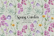 Spring Garden Floral Pattern, a Pattern Graphic by Madebyia (Thumbnail 2 of 14)