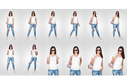 Female V-Neck T-Shirt Mockup, a Shirt Mockup by Hi, Mock-Up! (Thumbnail 10 of 10)