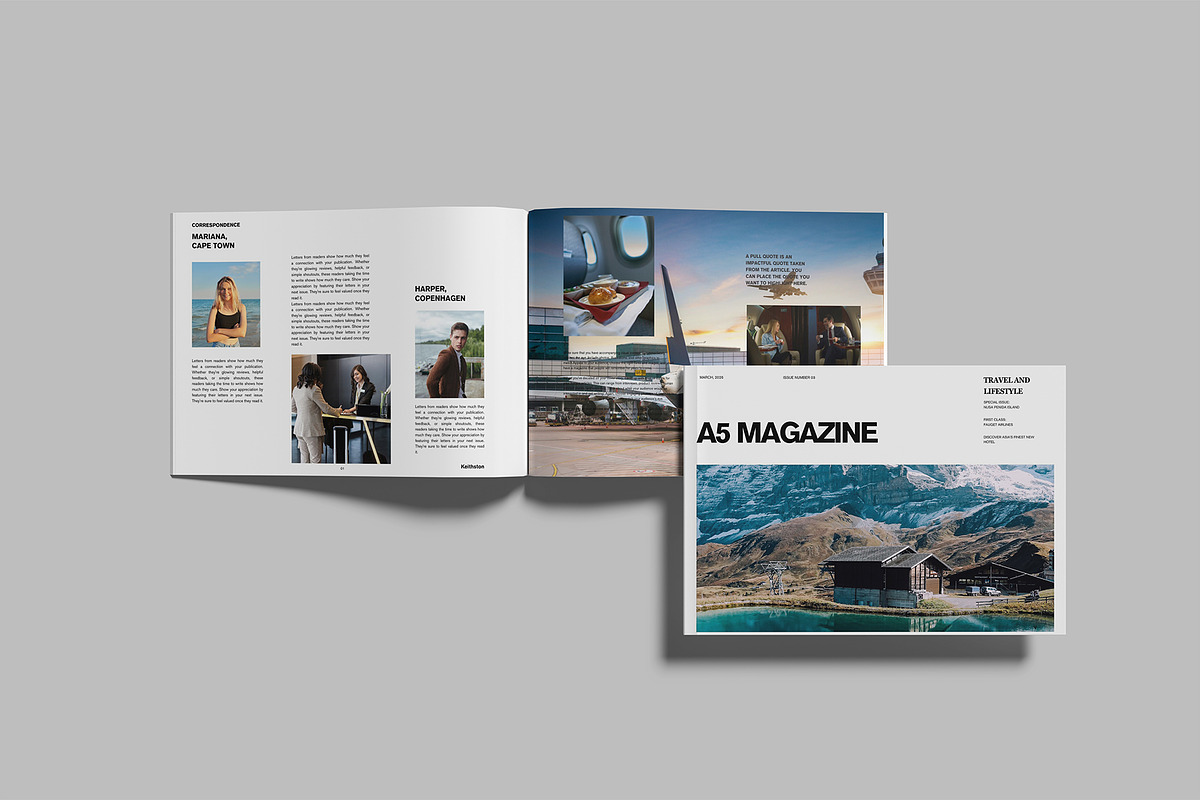 A5 Magazine Mockup, an Advertising Mockup by Bangdastudio (Photo 5 of 5)