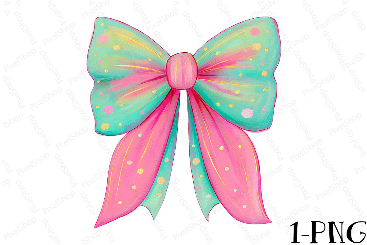 Cute Retro Christmas Coquette Bow De, an Illustration by DreamPrint404 (Photo 1 of 7)