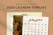 2025 CALENDAR CANVA TEMPLATE, a Stationery Template by The Little Lily Studio (Thumbnail 1 of 5)