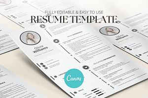 CV Resume Canva Template