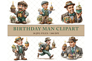 Birthday Man Clipart JPG, an Illustration by Memories By Lea (Thumbnail 3 of 19)