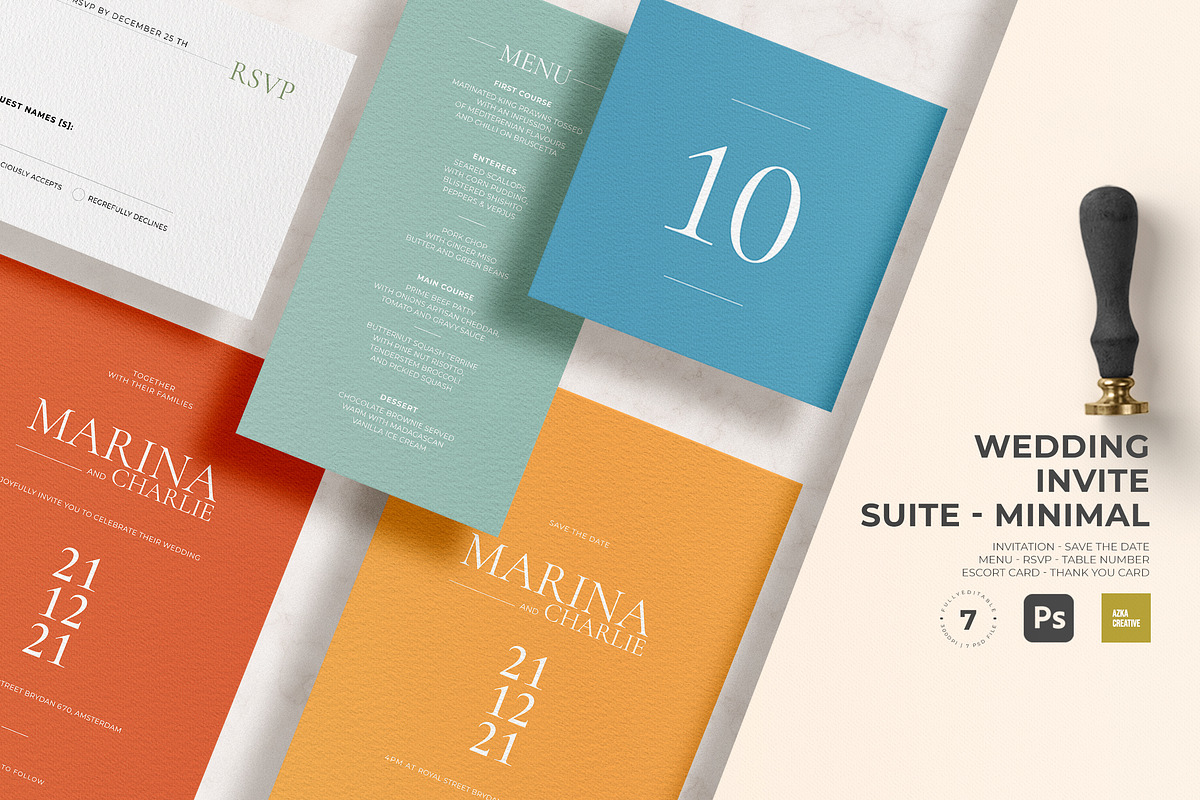 Wedding Invite Suite - Minimal, an Invitation Template by Azka Creative (Photo 1 of 4)