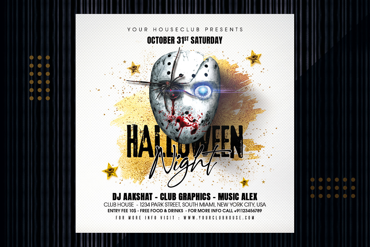 Halloween Party Flyer, a Templates & Theme by MithilaCreation (Photo 3 of 6)