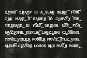 Emsix Champ - Vintage Retro Font, a Slab Serif Font by Viswal Studio (Thumbnail 2 of 12)
