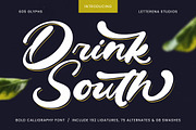 Drink South Bold Calligraphy Font, a Script Font by Letterena Studios Script (Thumbnail 1 of 20)