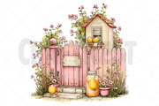 Summer Funny Fence Clipart, an Illustration by Craft Nest (Thumbnail 12 of 12)