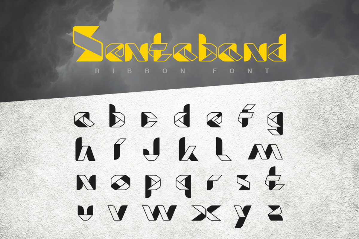 Sentaband font of Ribbon