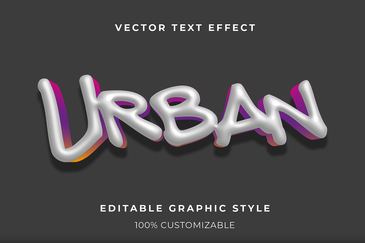 Glossy Bubble Graffiti Text Effect