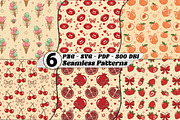 Retro Fruit Pinup Seamless Patterns, a Pattern Graphic by one-touch (Thumbnail 1 of 17)