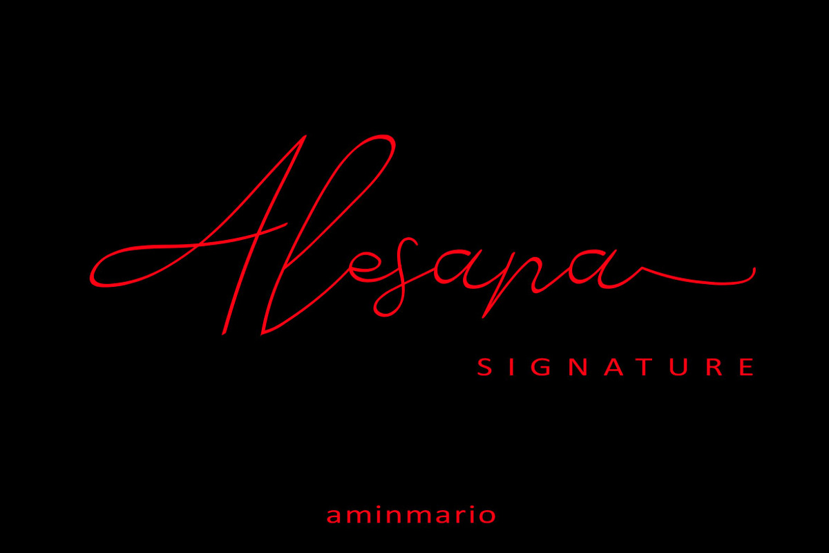 Alesana Signature, a Script Font by AMINMARIO (Photo 14 of 14)