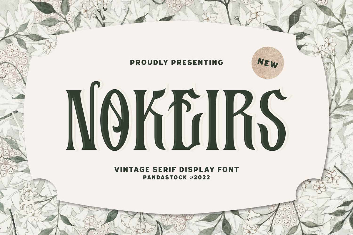 Nokeirs - Decorative Vintage, a Serif Font by Imoodev (Photo 1 of 5)