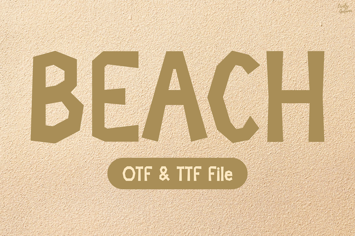 Beach | Display Font, a Sans Serif Font by LivelyAutumn11.11 (Photo 1 of 5)