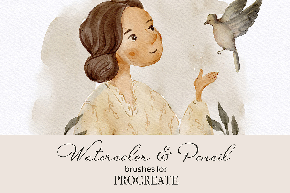 Realistic Watercolor Procreate Brush, a Brush Add-On by Jenteva Art (Photo 1 of 15)