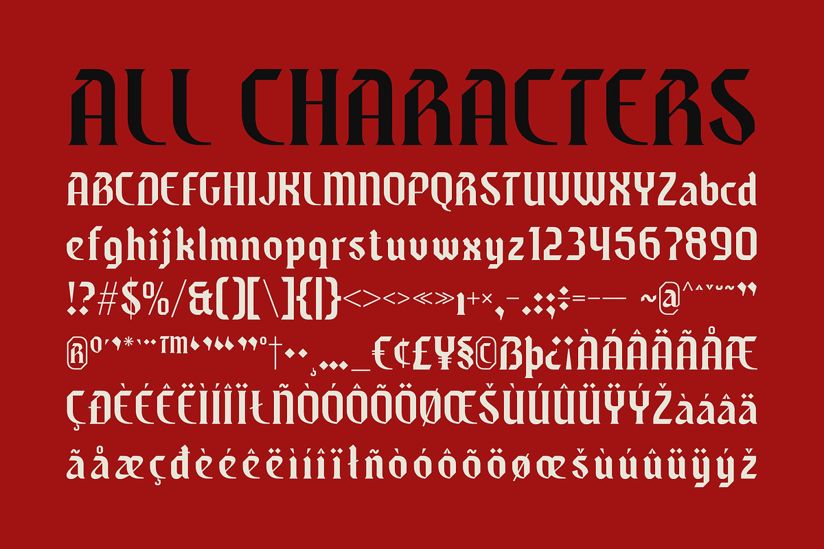 CS Slacker – Blackletter Font, a Blackletter Font by Craft Supply Co. (Photo 8 of 8)