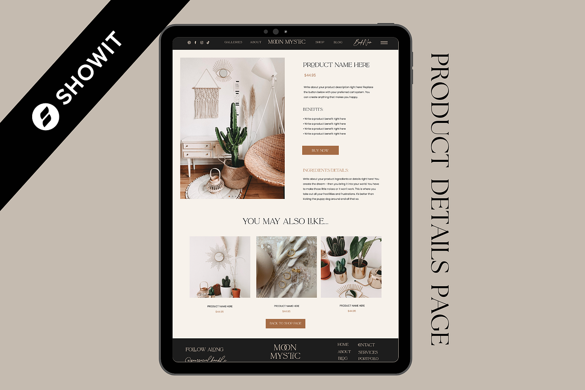 Showit Shop Page template, a Templates & Theme by Eclipse Creative Designs (Photo 2 of 2)