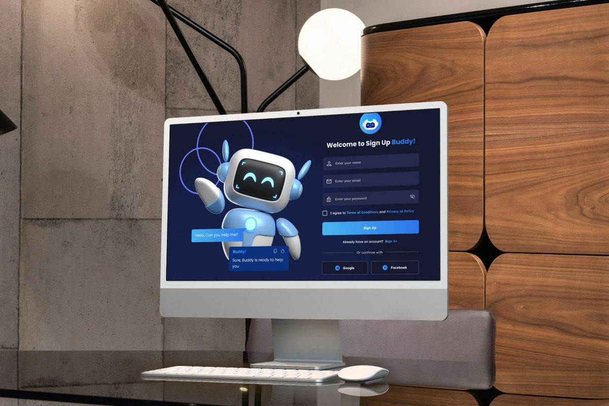 Chatbot A.I Login and Register Page, an UI Kit Template by twinstd (Photo 5 of 5)