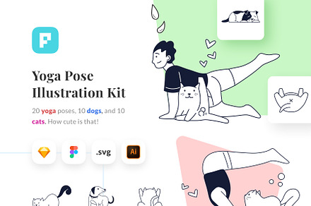Yoga Pose Illustration Kit