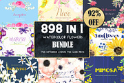 92% OFF Watercolor flowers BUNDLE, a Work Illustration by LABFcreations (Thumbnail 2 of 8)