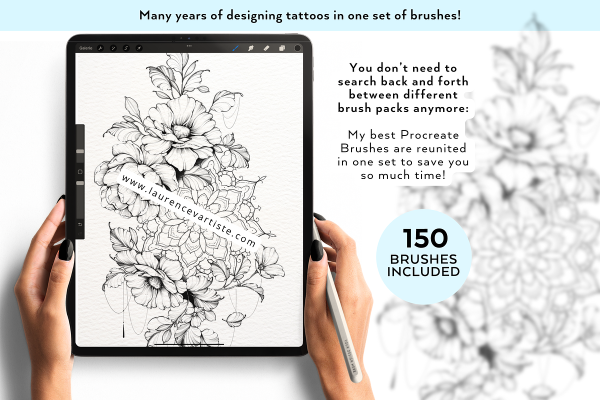 Ultimate Tattoo Procreate Brushes, a Brush Add-On by LaurenceVArtiste (Photo 2 of 7)