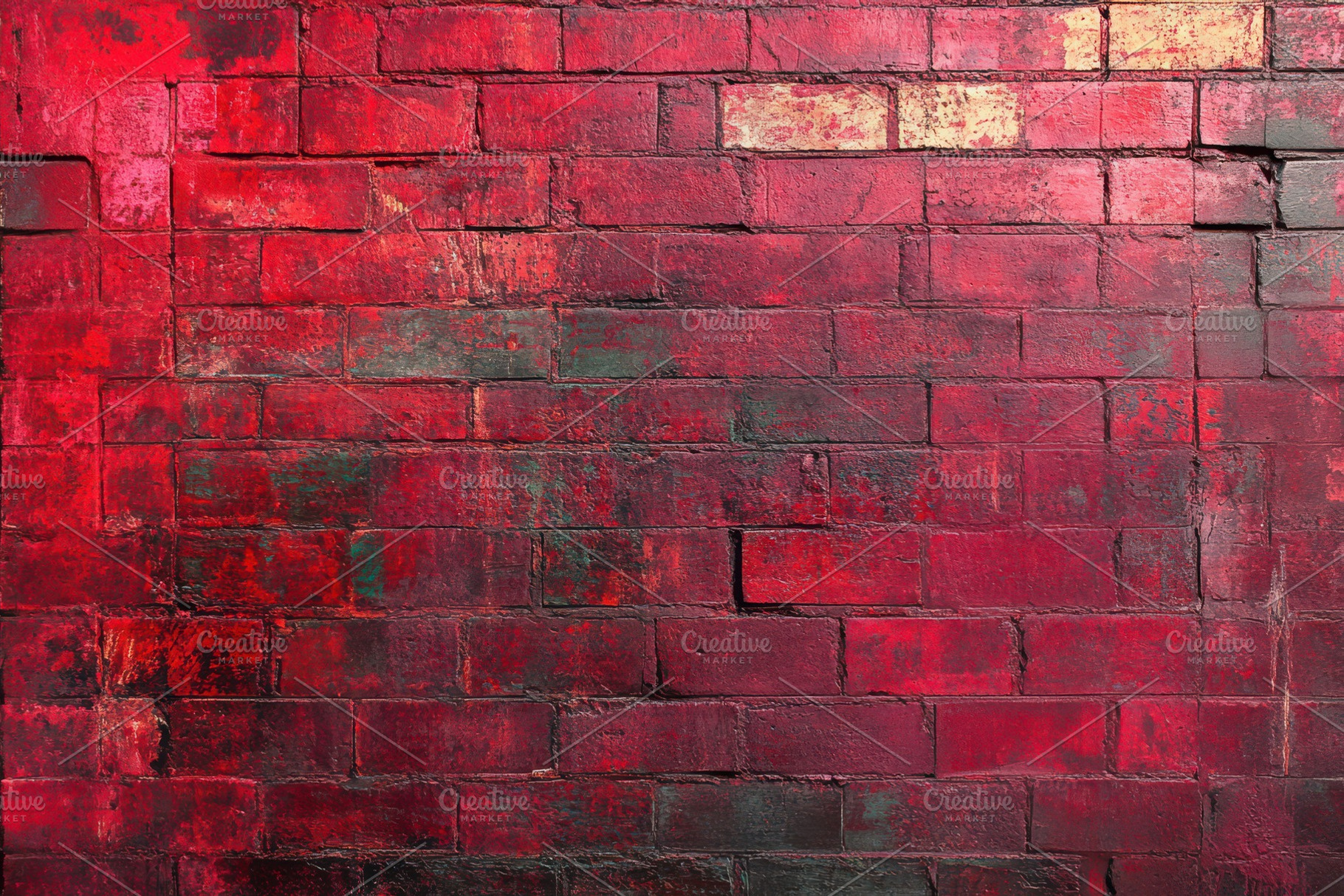 Deep Red Brick Wall Texture Backgrou, an Abstract Photo by Pixeness Studio