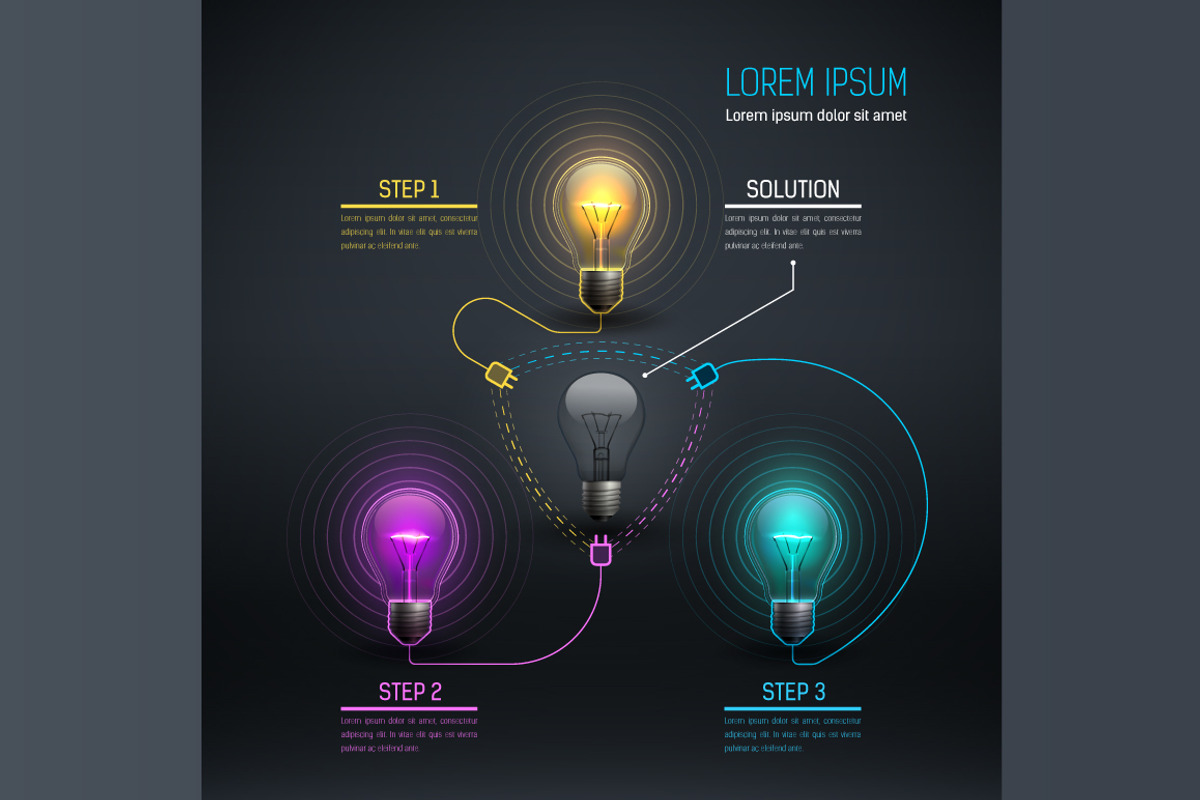 [40%OFF] Colorful Vector Bulbs 3, a Graphic by frost_newt